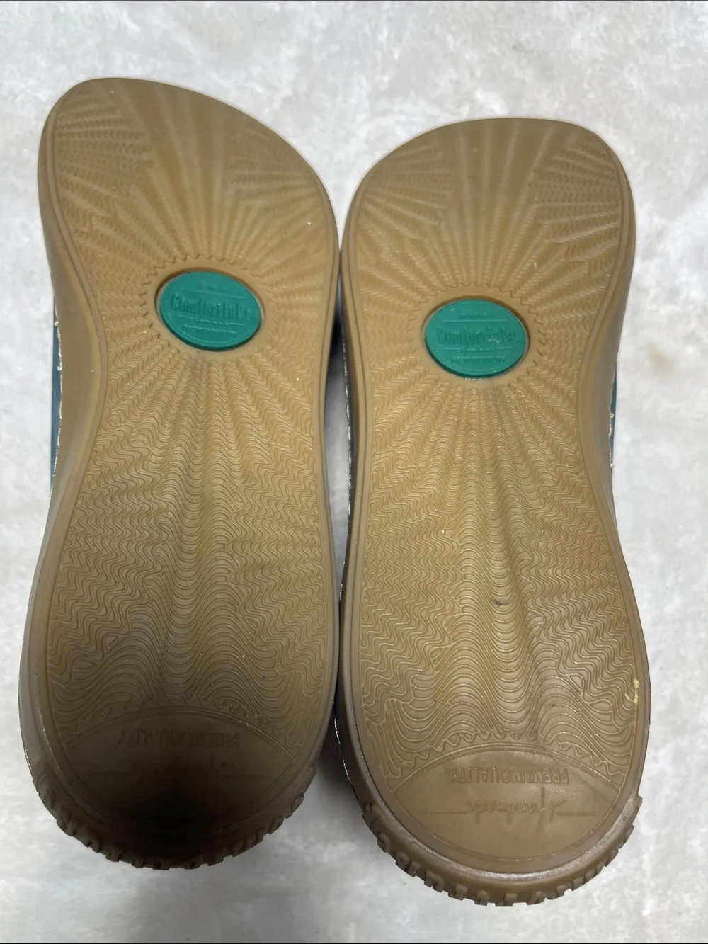 Comfortfusse Ozi Men's Teal Casual Lace-Up Sneakers with Gum Sole Size 43